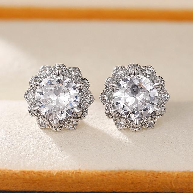 

Новые сверкающие цветочные серьги-гвоздики с кубическим цирконием, темпераментные аксессуары для ушей для женщин, вечерние нарядные украшения для девочек, подарок