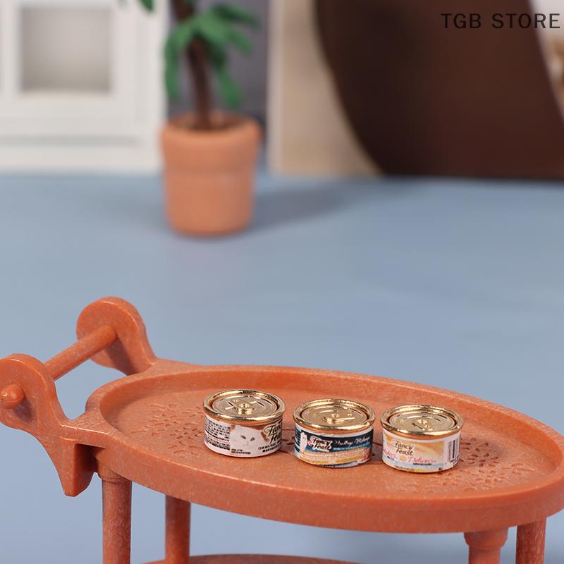1/12 Simulation Cat Can Mini Cat Food Toy Dolls House Home Decorations Pretend Play Toys