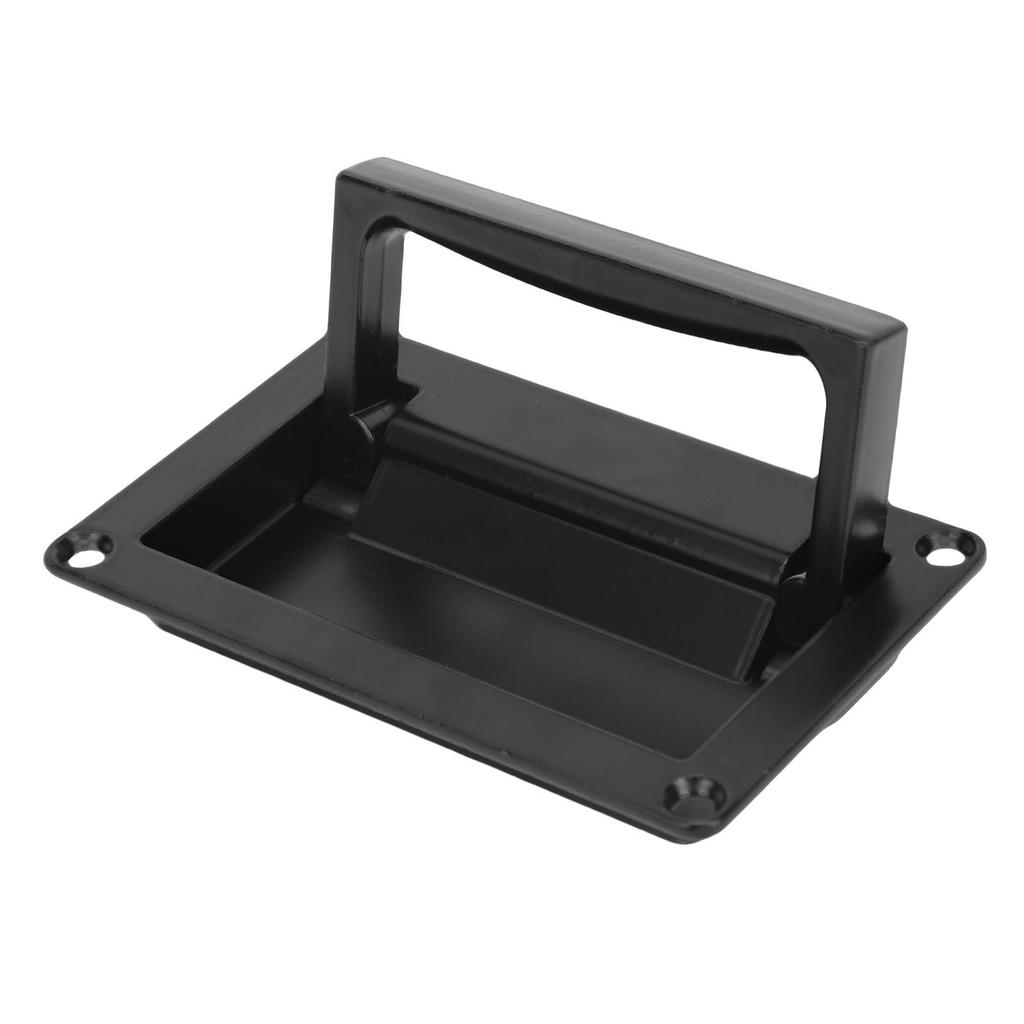 Recessed Door Pull Handle Zinc Alloy Flush Lift Recessed Hatch Handle Black Toolbox Handle with Mount Screws for Yacht