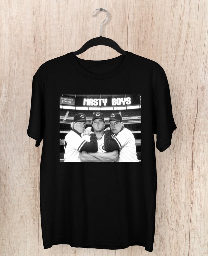 Cincinnati Reds Nasty Boys T-shirt Black Cotton Tee Sizes S-5XL JJ4560 Unisex T-Shirt S