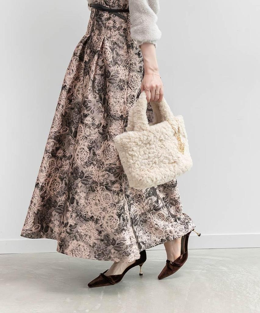 Monogram Fur Tote Bag FB36049 BEIGE 2-way