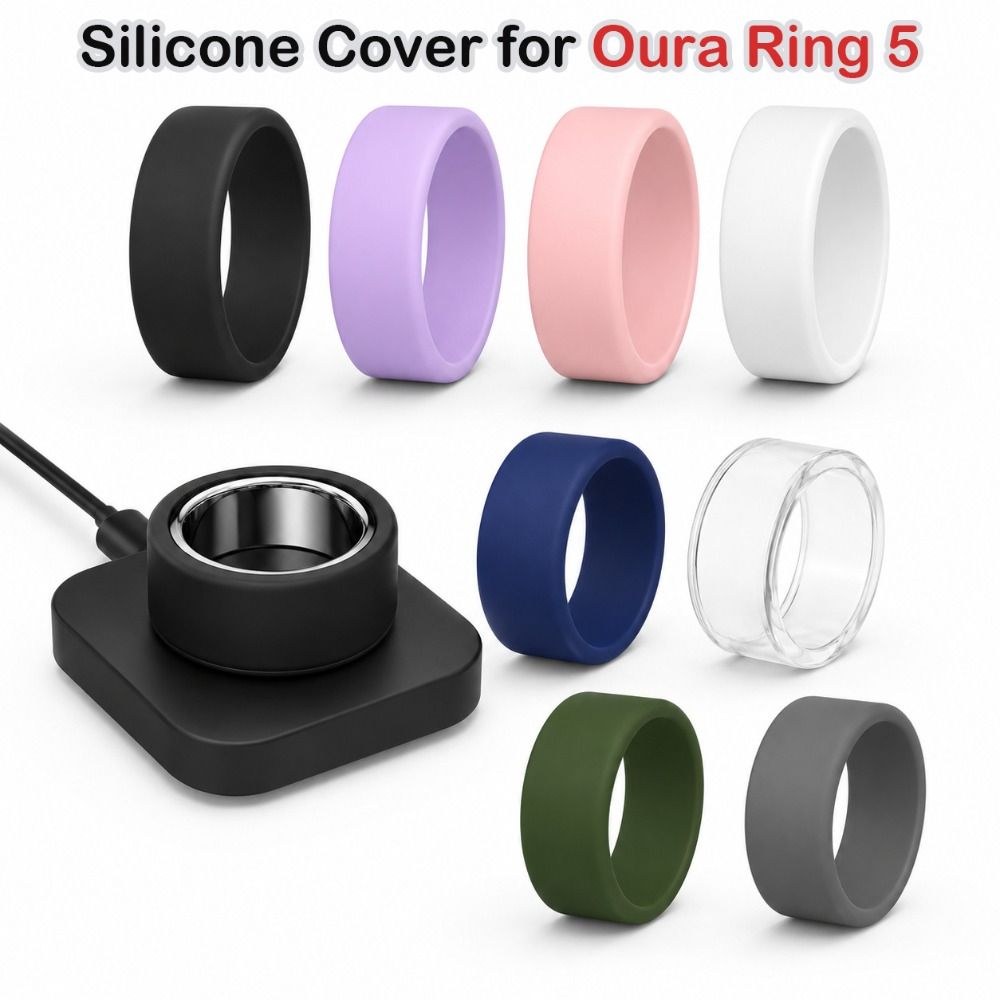 Soft Silicone Cover Elastic Protective Case Protector for Oura Ring 5 Working Out Smart Ring