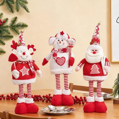 Adorno de Muñeco Navideño Papá Noel Muñeco de Nieve Alce Decoración Festiva Decoración para Árbol Suministros para Fiesta de Navidad