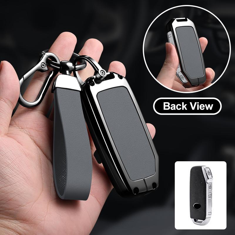 Zinc Alloy Leather Car Key Case Cover Shell Accessory For KIA Sportage R GT Stinger Sorento Ceed Cerato Forte Niro Soul Tellurid