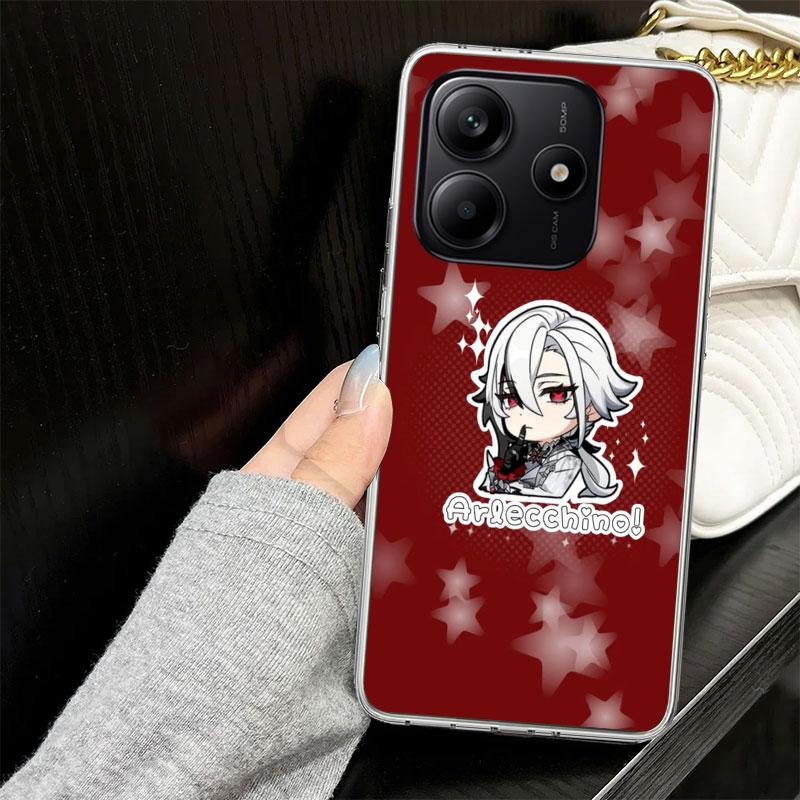 Arlecchino Genshin Impact Case for Xiaomi Redmi Note 14 13 12 11 Pro Plus Phone Cover 14S 12S 11S 11E 11T 10S 10 9S 9 Silicone F