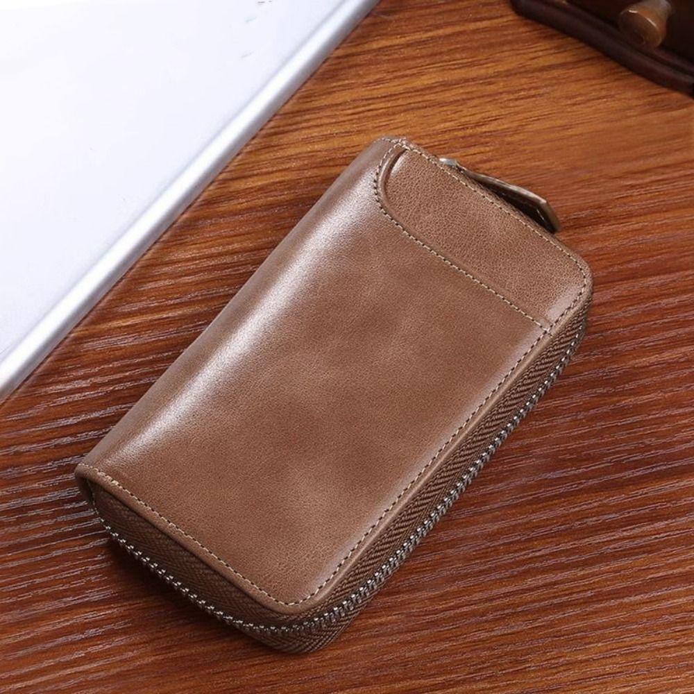 Retro Key Organizer Pouch PU Leather Key Storage Pouch Car Key Wallet Car Key Storage