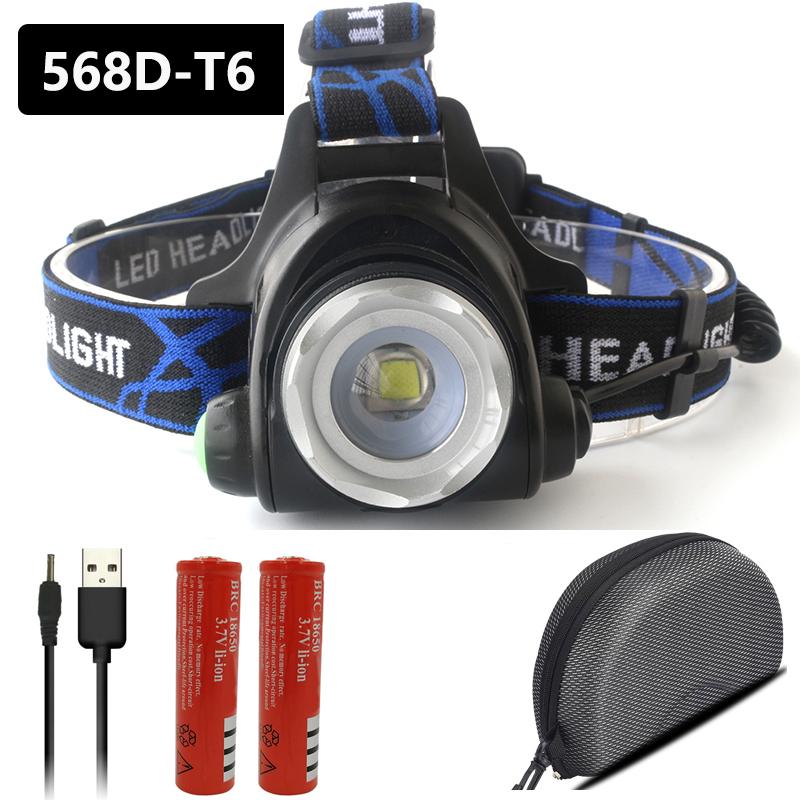 XM-L2 T6 COB 10000LM Led Headlamp Headlight Micro USB Charger Head Lamp Portable Light Torch Lantern