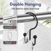 Matte Black Shower Curtain Ring Metal Shower Curtain Ring Double Hook Shower Curtain Ring