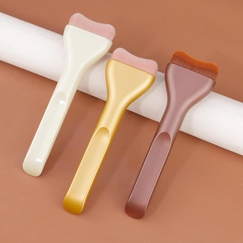 Hot Selling Tongue-Shaped Foundation Brush: Ultra-Thin, Flat Head, Soft Bristles for Seamless Coverage Without Product Absorption