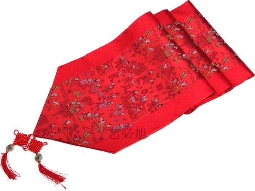 Chinese Style Rural Fashion Table Flag Modern Minimalist Brocade Dining Table Cloth Multi Color Tea Table Cloth Art Table Flag