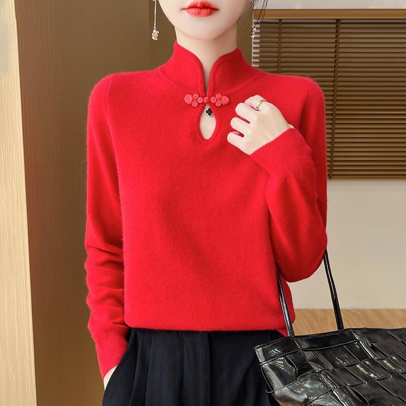 DAFIFY Dámská móda Ležérní podzim Zima Jednobarevné svetry s dlouhým rukávem a polovičním rolákem