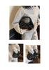 Women's Glossy Metal PU Cloud Handbag with Pleated Design - European & American Style