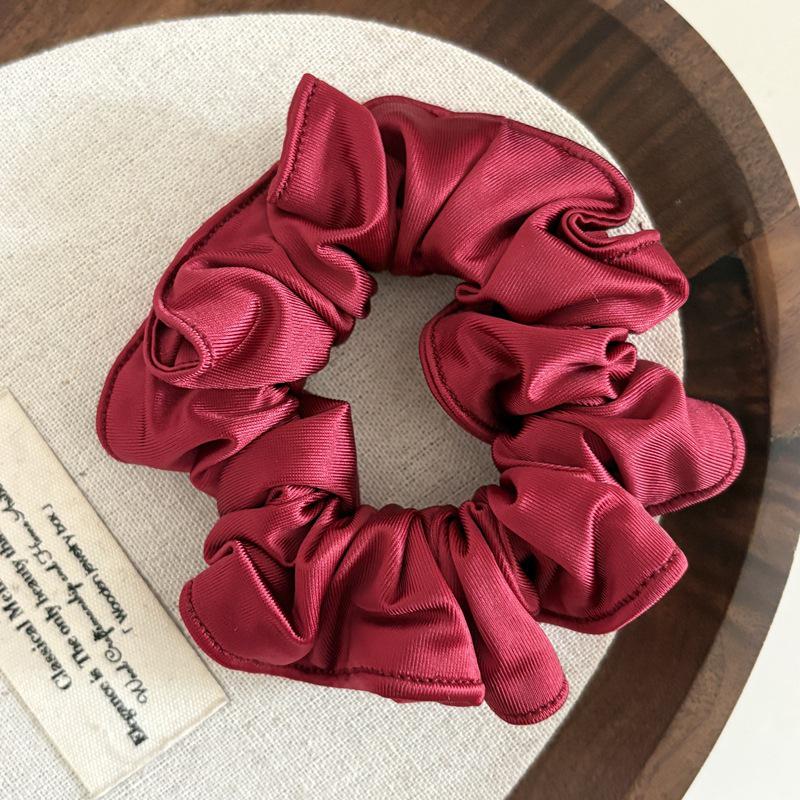 Elegant Retro Red Bow Hair Tie for Low Buns