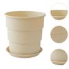 Flower Plant Pot Minimalist Portable Versatile Use Small Planter with Drainage Hole and Saucer for