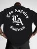 Unisex Tshirt Los Angeles California La Gothic Graphic Tee Crew Neck Short Sleeve Vintage West Coast Casual Streetwear Top