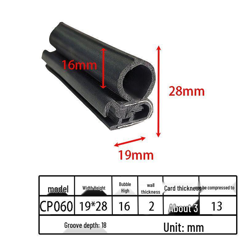 Customizable EPDM U-Shaped Rubber Sealing Strip for Electrical Cabinets and Car Doors