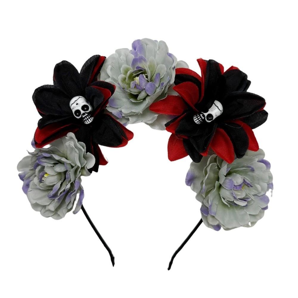 Halloween Decor Halloween Hair Hoop Simulation Flower Gothic Flower Hairband  Party