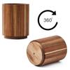 Wooden Kitchen Utensil Holder 16.5cm 360° Rotatable Large Fork Organizer Rotating Rustic Tableware Storage Shelf