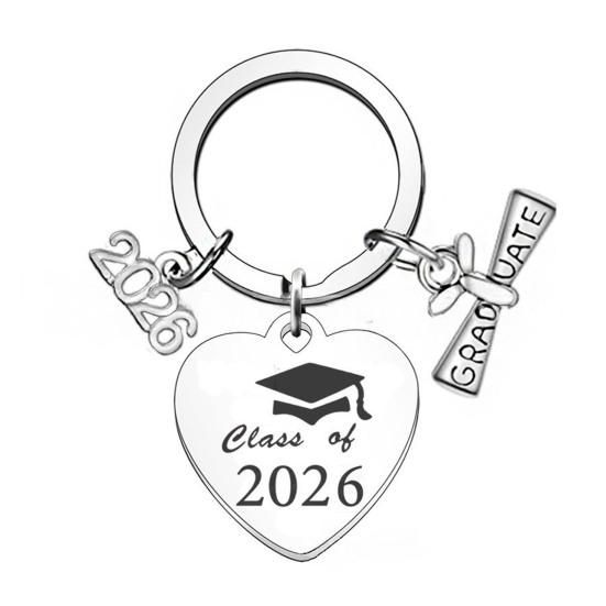 Abschlussjahrgang 2026 Schlüsselanhänger Anhänger High School College Absolventen Bedeutungsvoller Abschluss Schlüsselanhänger