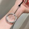 Fashion Magnifying Glass Necklace Alloy Glass Adjustable Chain Necklace Multifunctional Unique Accessory for Daily Wear