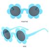 Trendy Sunflower Sunglasses for Women Retro Round Flower Sun Glasses Fun Novel Disco/Festival/Party Shades for Adults