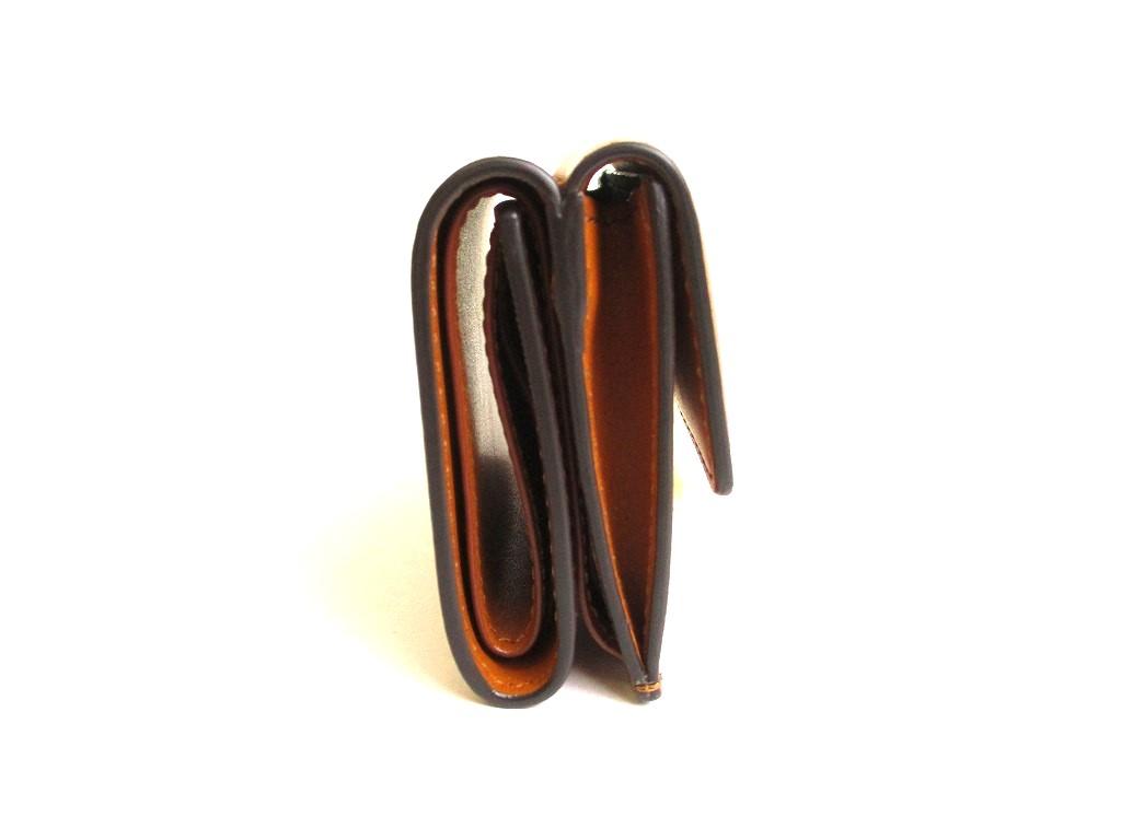 Authentic FENDI ROMA Brown Leather Trifold Wallet Compact Wallet # 9709  Refurbished