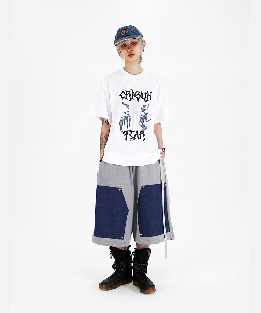 Keuligeon Crigun Fear Semi-Oversized Short Sleeve Tee White