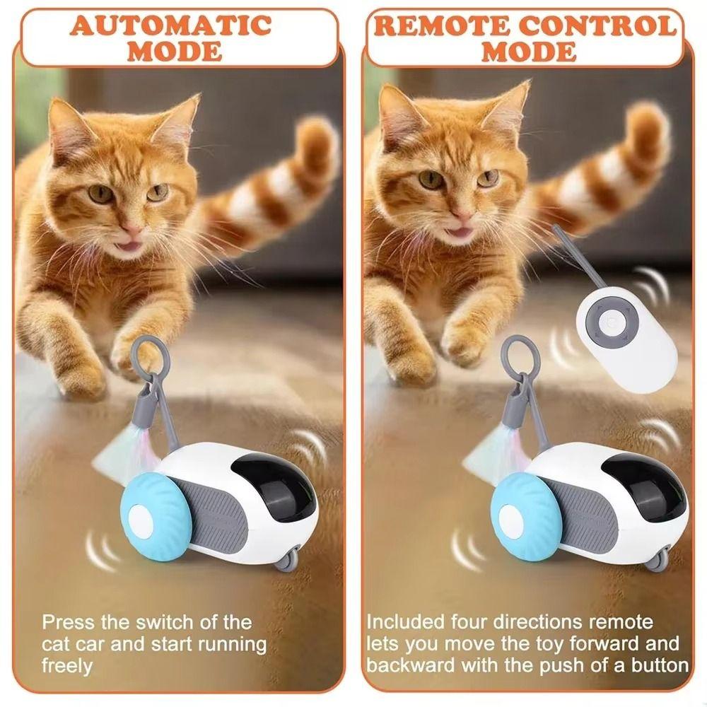 Three Modes Cat Toy USB Charging Interactive Cat Toy New Remote Control Cat Toy  For Cats Dogs