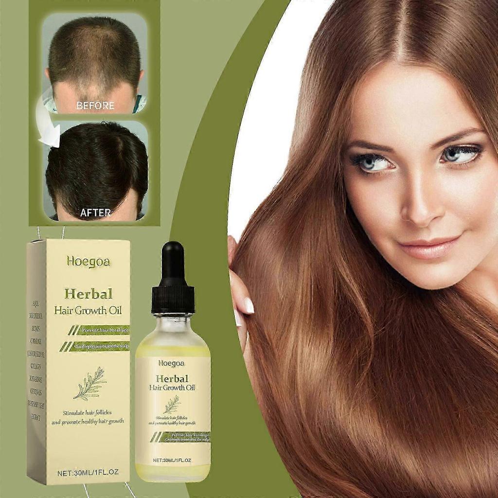 Herbal Hair Growth Oil for Thicker, Healthier Hair - Nourishes & Reduces Hair Loss