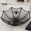 Lightweight Snack Organizers 3 Pcs Halloween Spider Web Baskets, Plastic Cobweb Fruit Holder, Trick or Durable Candy Buckets Treat Bowl for