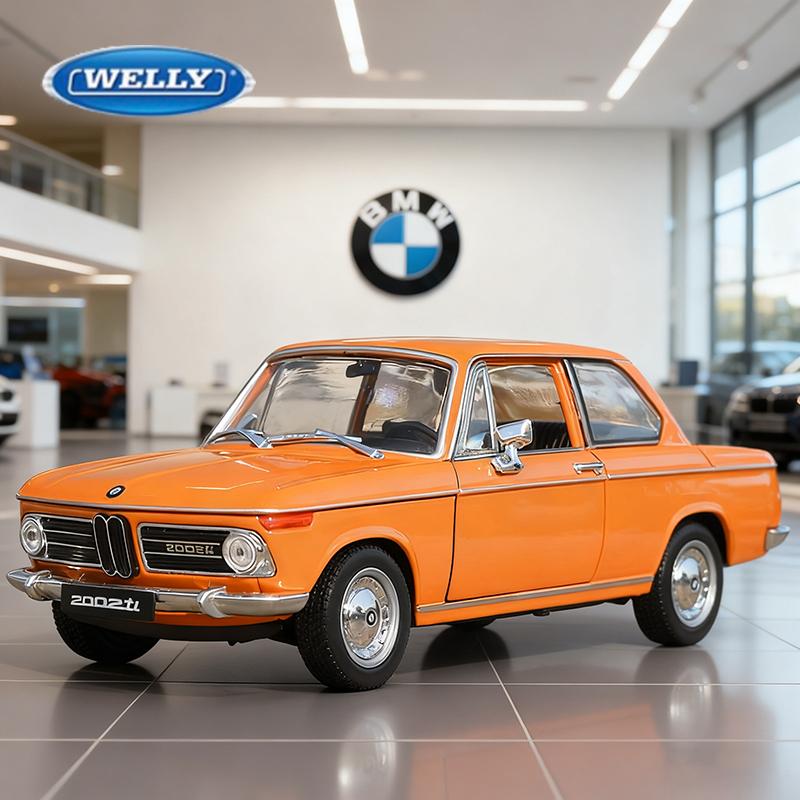 

WELLY 1:24 BMW 2002Ti Alloy Car Diecasts & Toy Vehicles Car Model Miniature Scale Model Car Toy For Children помаранчевий