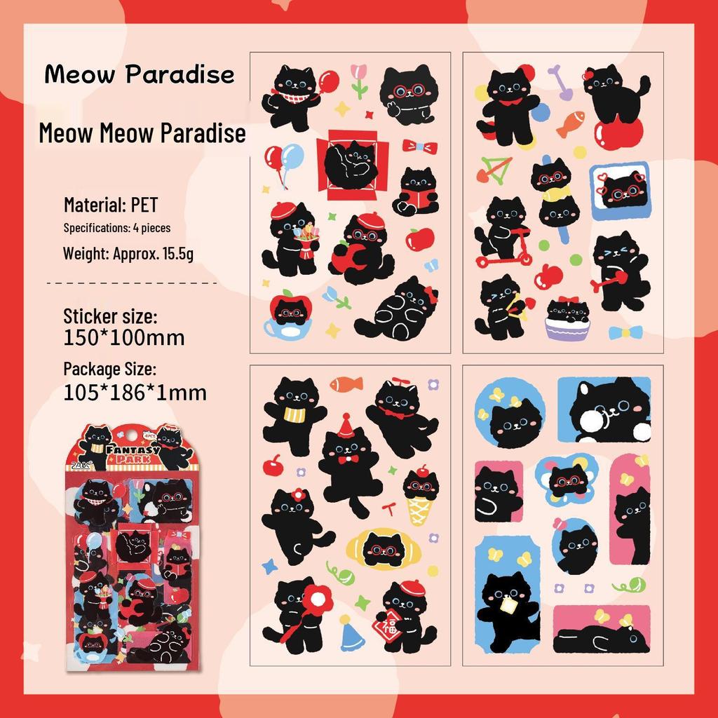 ZABC Fantasy Land Animal Stickers - 4 Cute Styles for Journal Decoration