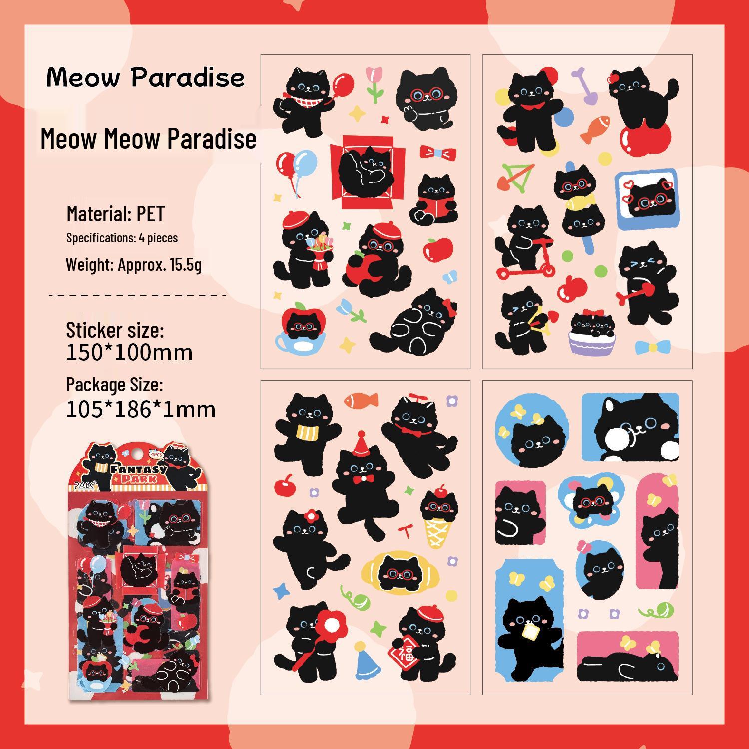 ZABC Fantasy Land Animal Stickers - 4 Cute Styles for Journal Decoration