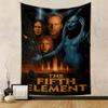 The Fifth Element Movie Poster Tapestry Wall Hanging, Bruce Willis Sci-Fi Film Artwork, Retro Cinema Decor for Bedroom Living Room Dorm