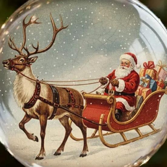 Christmas Ball Ornaments Snow House/Tree/Santa Clear Xmas Ball Hanging Decoration for Holiday Winter Tree Decor