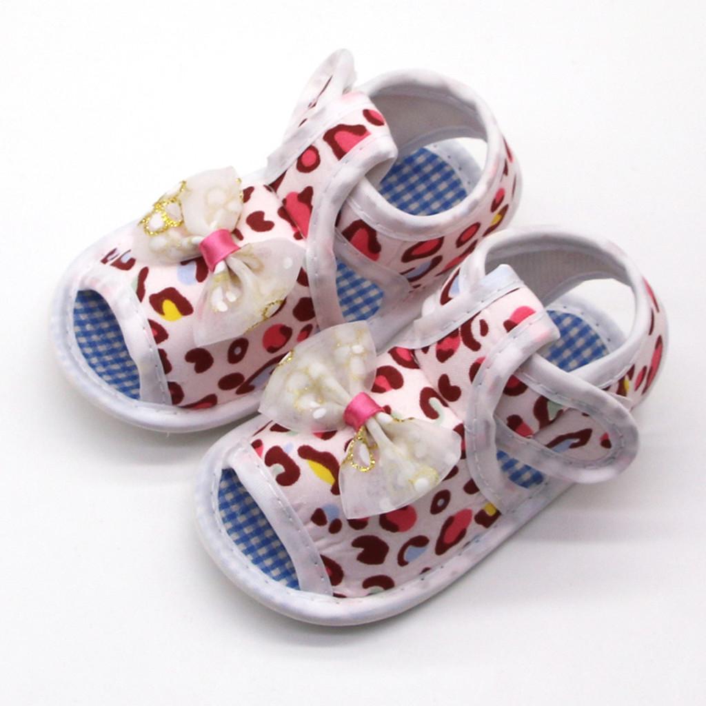 

Сандалии Prewalker с леопардовым принтом для новорожденных девочек, одинарная обувь на мягкой подошве 13