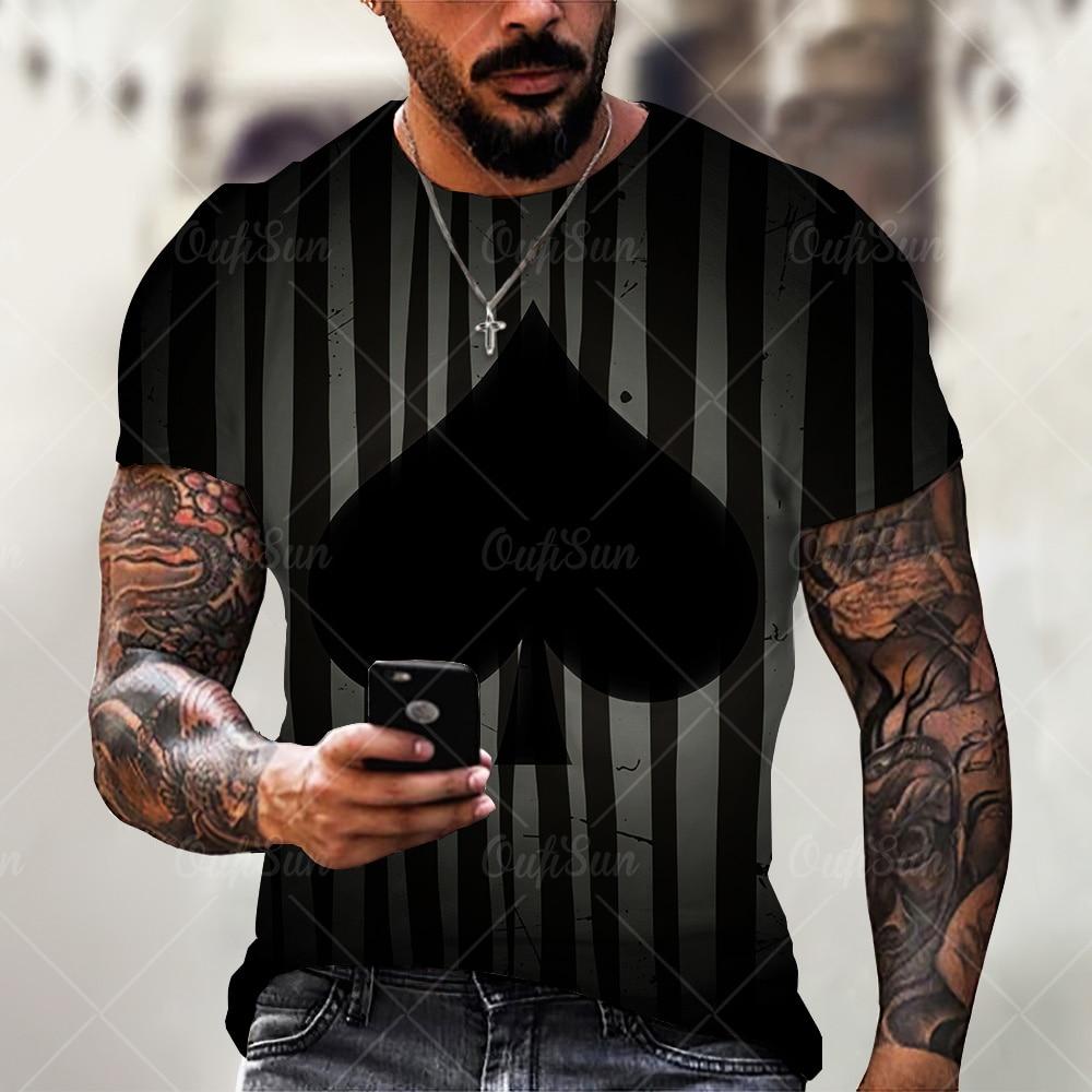 Poker-Karten Spinner Ring Für Männer - Ass Spaten Design, Edelstahl, Verstellbar