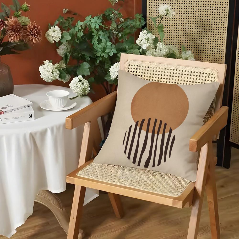 Boho Matisse Coral Lines Cushion Cover Silky Short Plush Invisible Zipper Dustproof Sofa Pillow Case for Home Decor