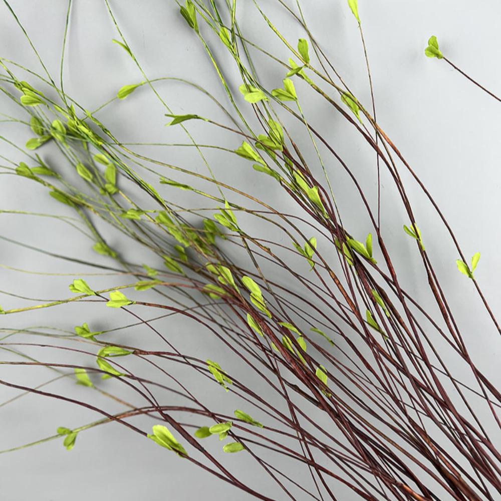 130cm Artificial Willow Branch Handmade Lifelike Simulated Green Leaf Plants Plastic Willow Leaf Vine Outdoor Indoor Decor