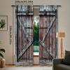 2pcs   Rustic Door Pattern Curtains   Decorate Window Treatment   Rod Pocket Mount   Digital Printed Curtains   Polyester Material   S