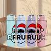 1PC Bruh Santa Monochrome Bust 750ml Color Plastic Water Bottle Leakproof Flip Straw Lid For Sports Office Home Use