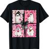 Unisex T-shirt Cute Ghost Bow Coquette Halloween Spooky Season Womens Girls T-Shirt
