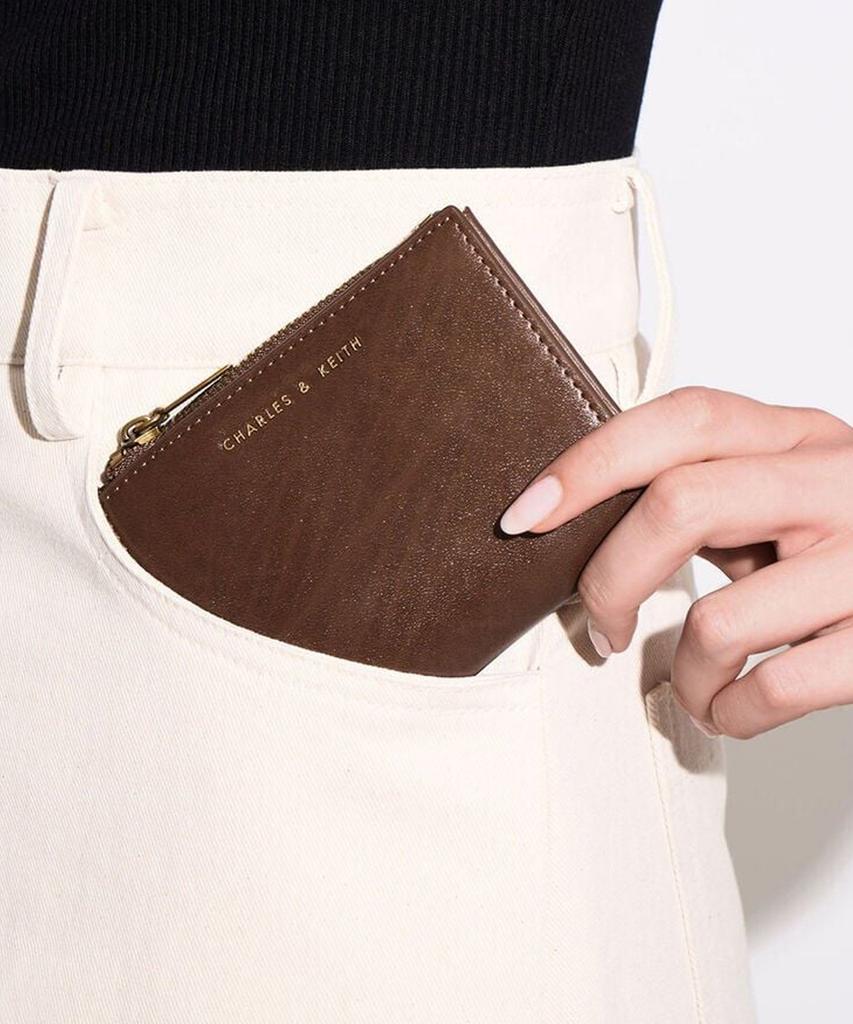Charles & Keith Harmony Portafoglio Piccolo con Zip Superiore 4 Colori Ck6-10680907