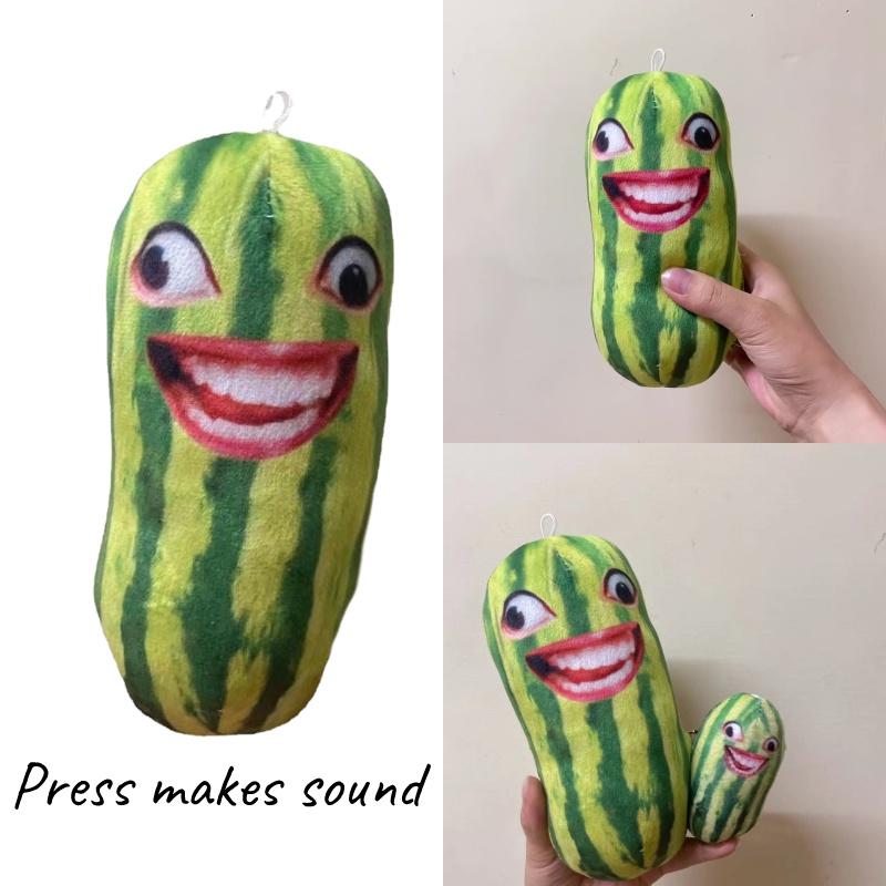 Talking Watermelon Slice Plush Toy Adorable Pp Cotton Stuffed Animal For Kids And Adults