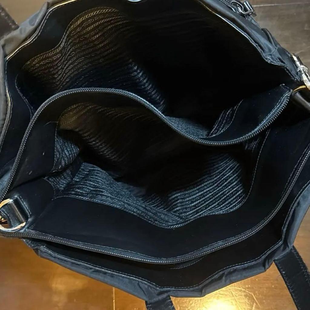 Used PRADA Men's 2-Way Business Bag Black