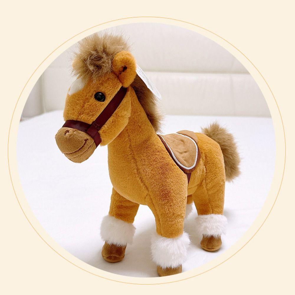 Soft Horse Plush Doll Toys Kawaii Cartoon Steed Doll Plush Racing Horse  Chinese Zodiac