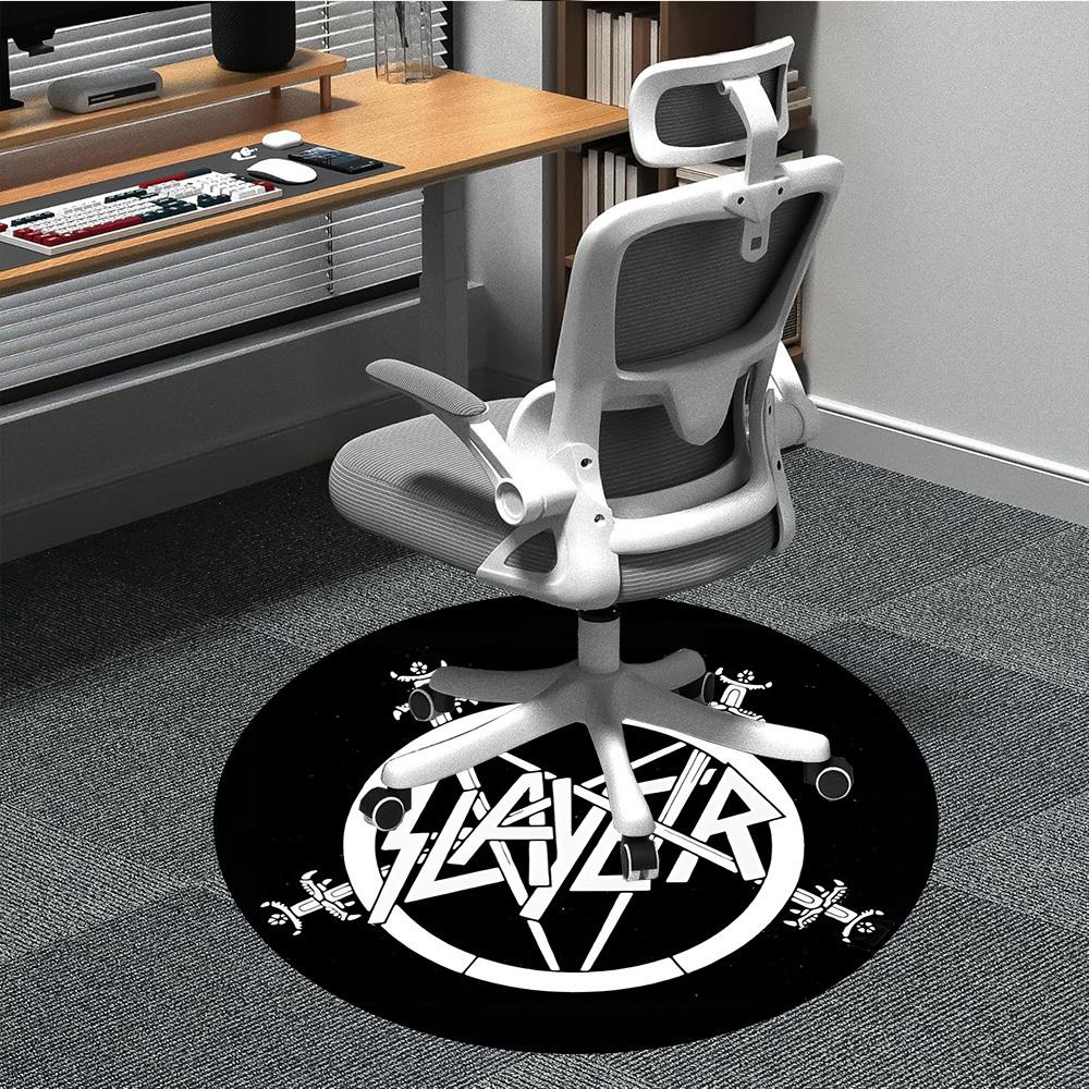 

1pc Slayer Band LogoChair Carpet for Office, Non-slip, Soft and Durable Office Rug for Interior Decoration, Perfect for Office yy250925169 80cm by 80cm