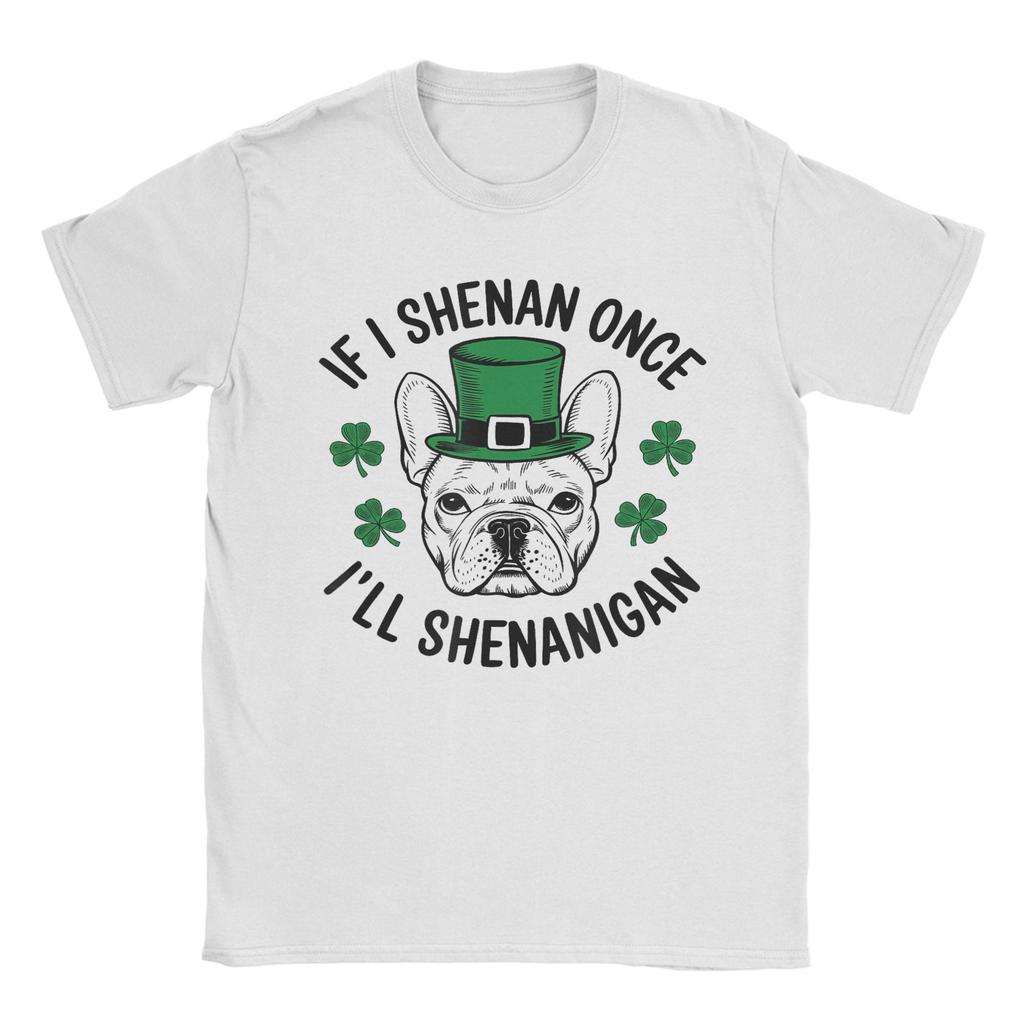 Si je Shenan Une fois Ill Shenanigan T-shirt Plage Hip Hop T-shirts Homme 100% Coton Col Rond Oversize Hauts Manches Courtes