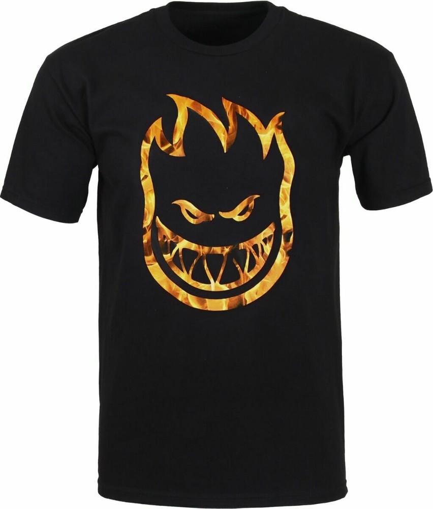 Spitfire Wheels BIGHEAD INFERNO Skateboard T Shirt BLACK Unisex T-Shirt XL