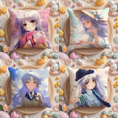 A-Angel B-Beats! Tachibana Kanade Cushion Cover Home & Car Multi-Scene Pillow Cover - Reversible, Soft & Durable for Daily Use
